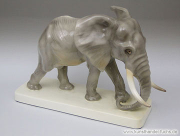Ceramics Goldscheider elephant Vienna Austria circa 1922