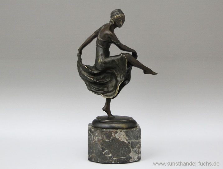 Rudolf Kaesbach bronze Art Nouveau woman circa1920