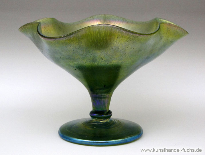 Glass shell Loetz circa1900 Art Nouveau green